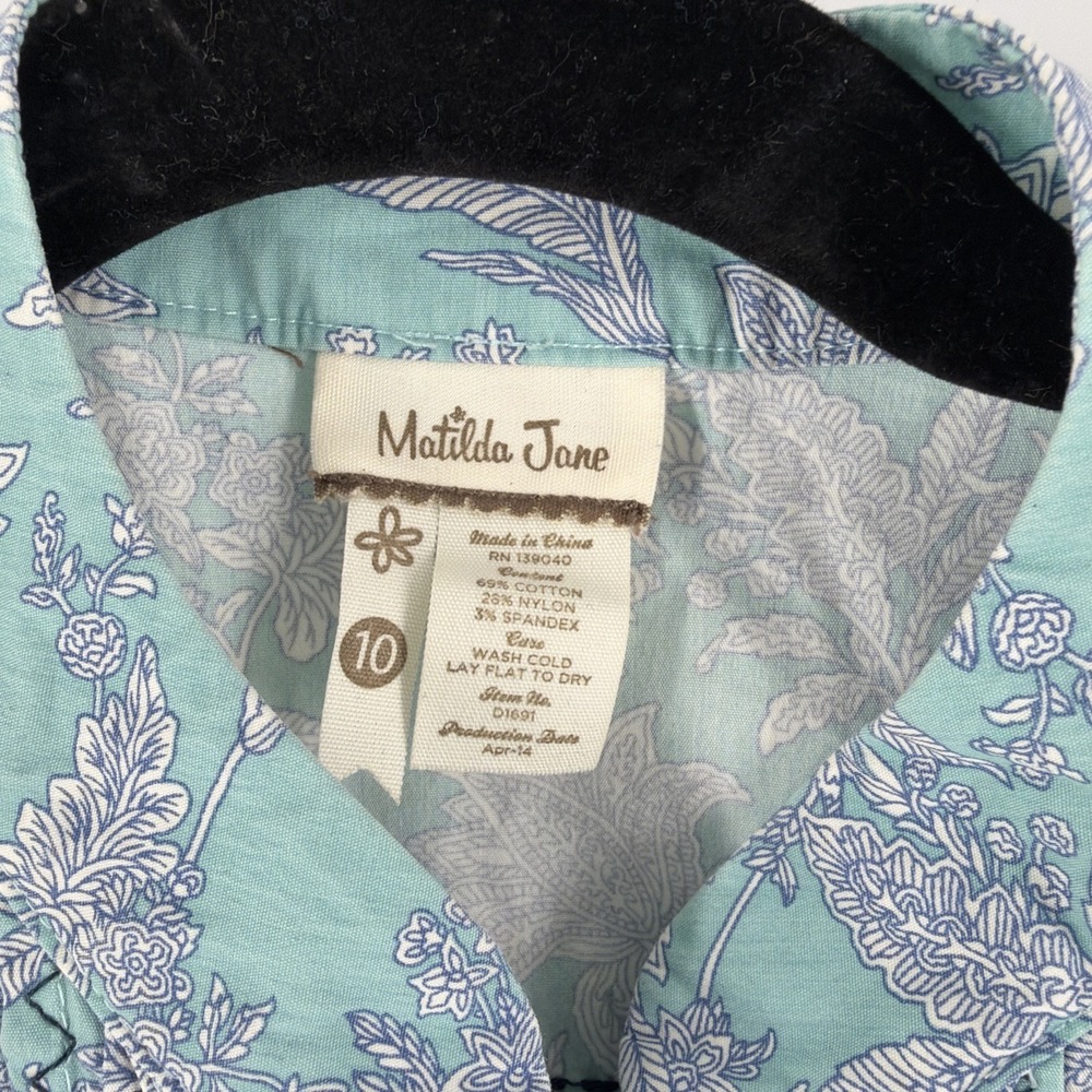 Matilda Jane Tidal Toile Smocked Ruffle Dress Size 10 Boho‎ Western - Picture 3 of 6